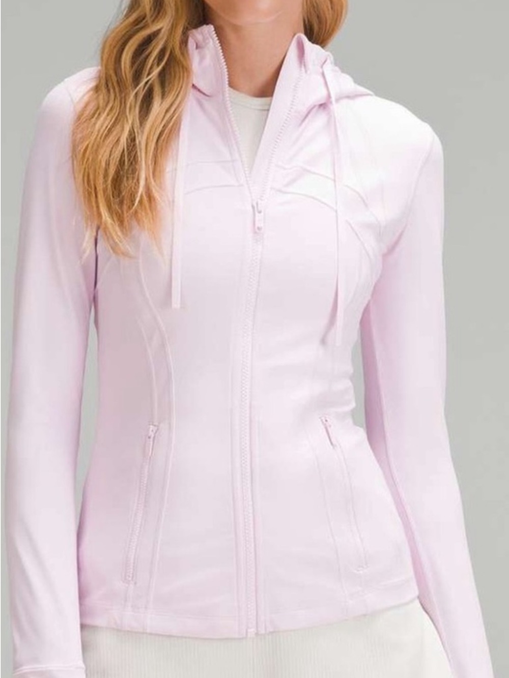 Lululemon define Light Pink Hooded Zip-Up Jacket sold out Sz.12 /L